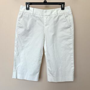 Lilly Pulitzer Palm Beach Fit Pants Womens 6 White Capri Mid Rise Preppy Basic